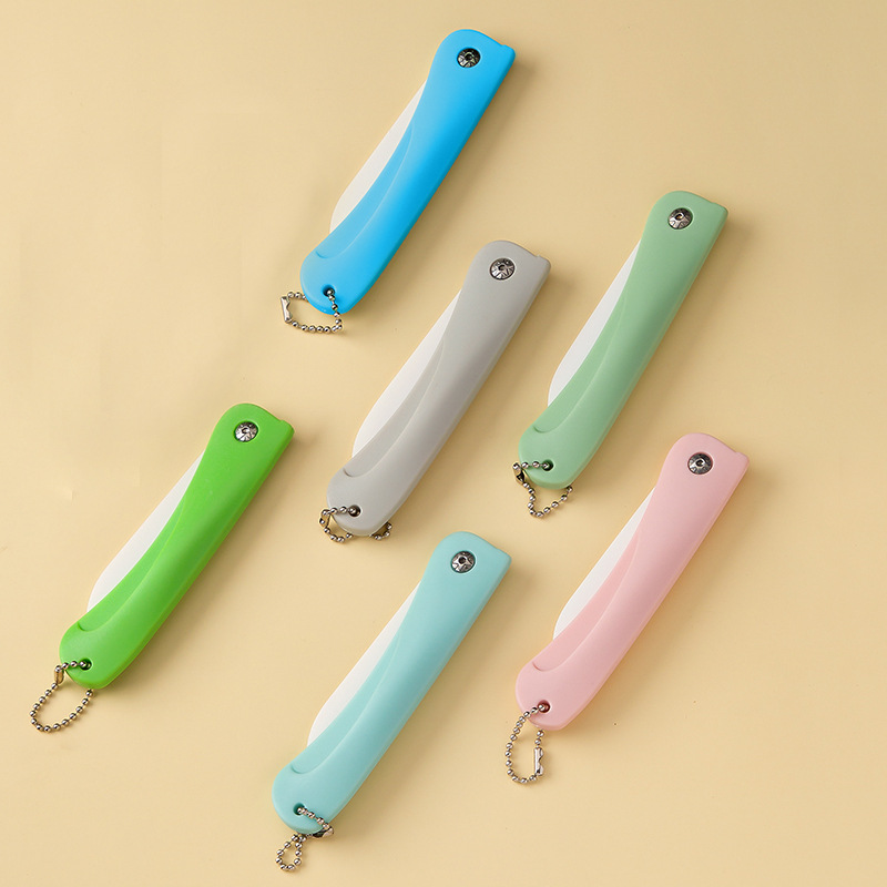Pocket Knife Ceramic - มีดเซรามิก เครื่องมือตัดขนาดเล็กสำหรับครัว มีดพับแบบพกพา มีดเซรามิกอเนกประสงค์สำหรับใช้ในครัวเรือน มีดผลไม้เซรามิกแบบพกพา