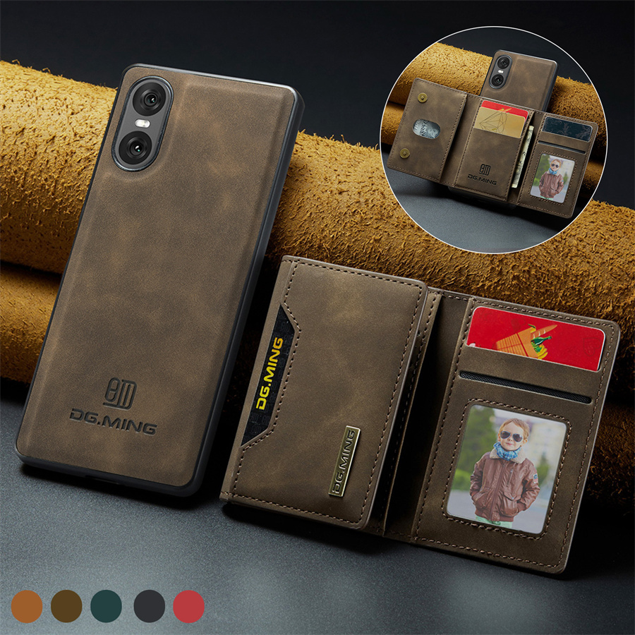 Money Clip Magnetic - เคสกระเป๋าสตางค์หนังแบบแม่เหล็กสุดหรูสำหรับ Sony Xperia 1VI 10VI 1V