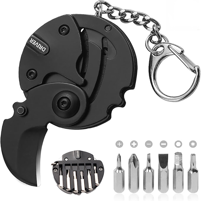 Edc Carry Coins - เครื่องมือพับได้อเนกประสงค์แบบพวงกุญแจ, ไขควงหกเหลี่ยม, อุปกรณ์ EDC พกพา, มีดพับขนาดเล็กสำหรับพกพาใช้งานกลางแจ้งทุกวัน