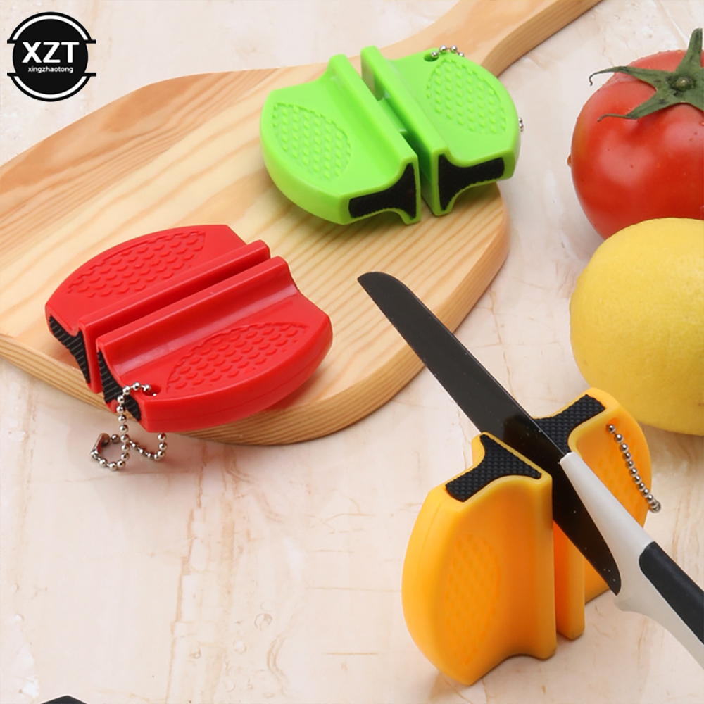 Pocket Knife Ceramic - แบบพกพามินิคู่ด้านมีด Sharpener Multifunctional พ็อกเก็ตมีด Sharpener มีด