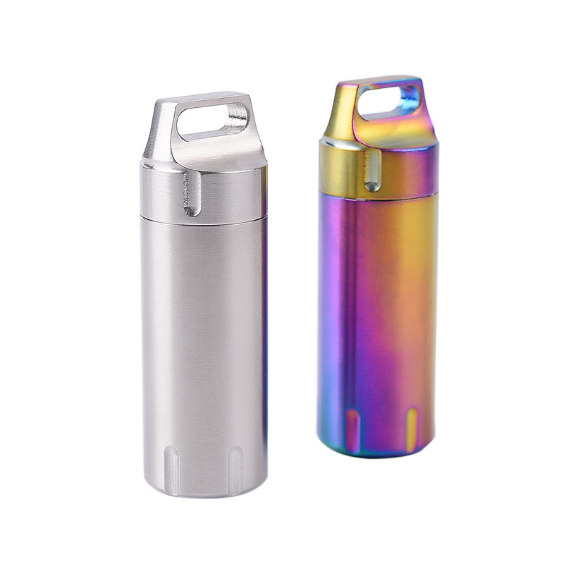 Pill Fob Capsule - สุญญากาศWatertightภาชนะที่เก็บกล่องแห้งขวดซีลสำหรับบุหรี่กรณียาแคปซูลFobเวชศาสตร์ฉุกเฉินการแข่งขันแบตเตอรี่