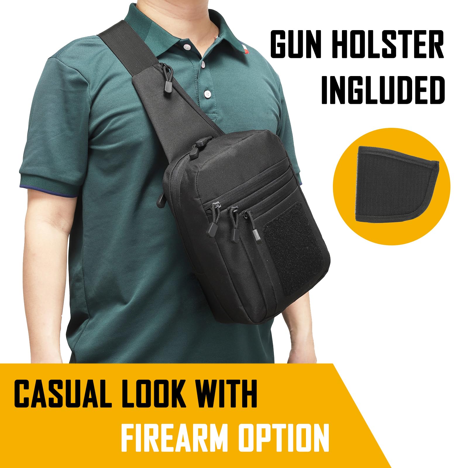 กระเป๋าคาดอกแบบซ่อนปืนสำหรับผู - Edc Carry Handgun บทวิจารณ์และราคา