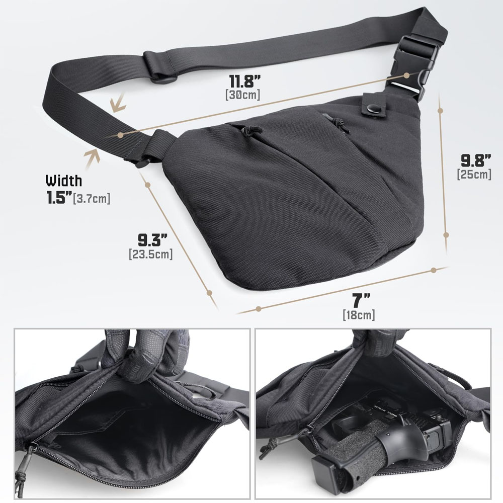 ปืนปกปิดทางยุทธวิธีกระเป๋าใส่โ - Edc Carry Handgun บทวิจารณ์และราคา