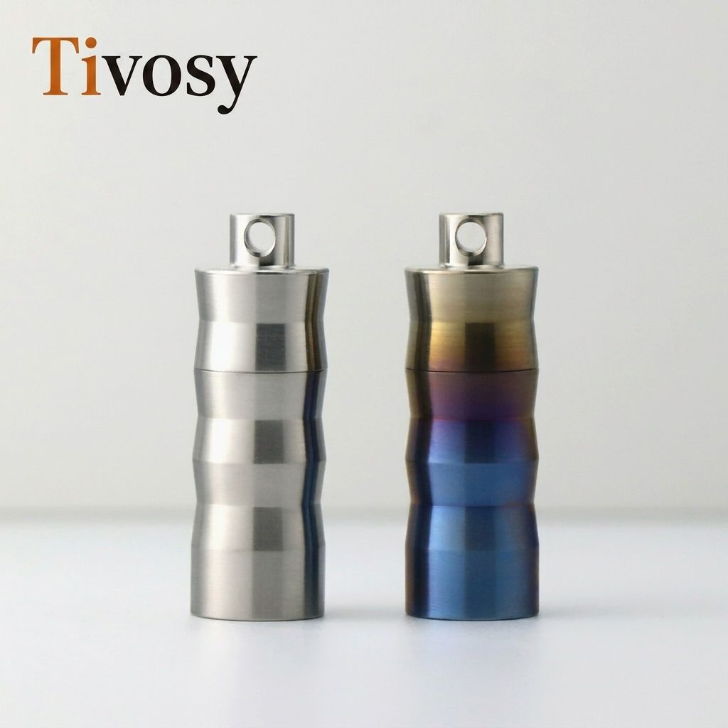 กล่องใส่ยาไทเทเนียมแท้ Tivosy  - Pill Fob Capsule บทวิจารณ์และราคา