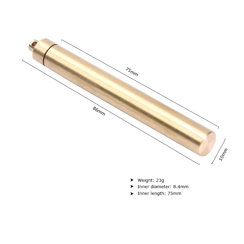 ทองเหลือง Airtight Watertight  - Pill Fob Capsule บทวิจารณ์และราคา